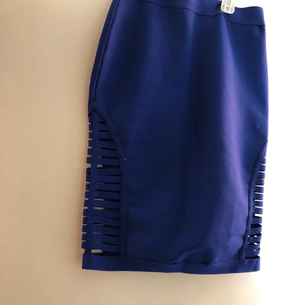 Royal blue crop top & Skirt set